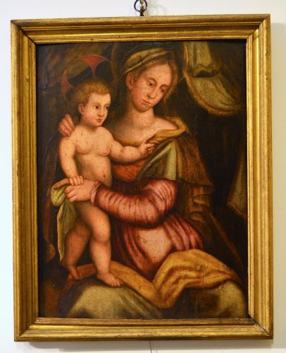 Tableaux et dessins  - École toscane (Florence) début du XVIe siècle - Vierge à l'enfant